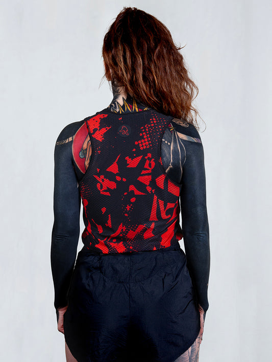 AirCore Race Singlet RED IS FASTER WOMAN - Enthst.com