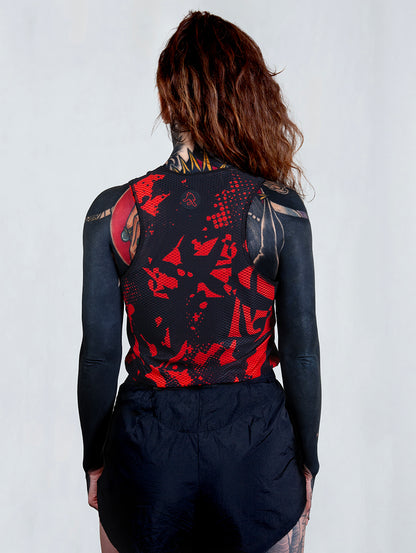 AirCore Race Singlet RED IS FASTER WOMAN - Enthst.com