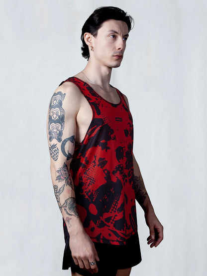 AirCore Race Singlet RED IS FASTER MAN - Enthst.com