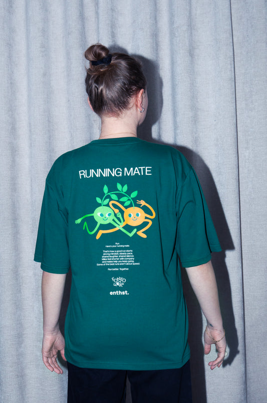 FONTOxENTHST RUNNING MATE T-SHIRT GREEN